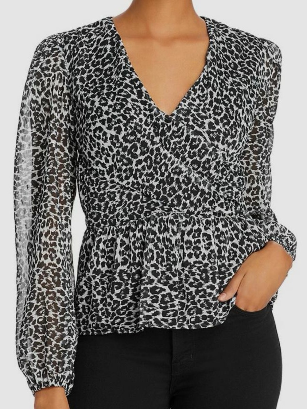 The Kooples Leopard Print Blouse Medium M Large L NWT